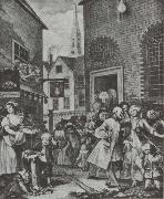 William Hogarth Times of Day oil on canvas